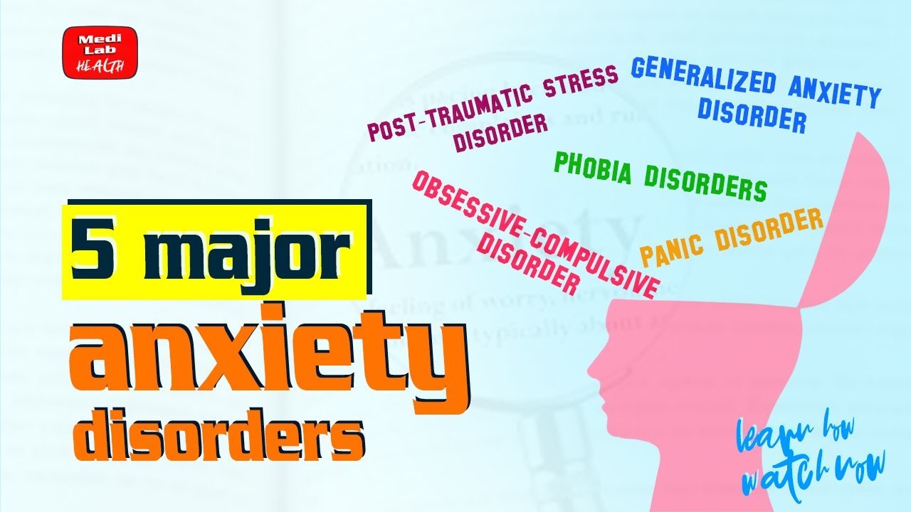 5 major anxiety disorders