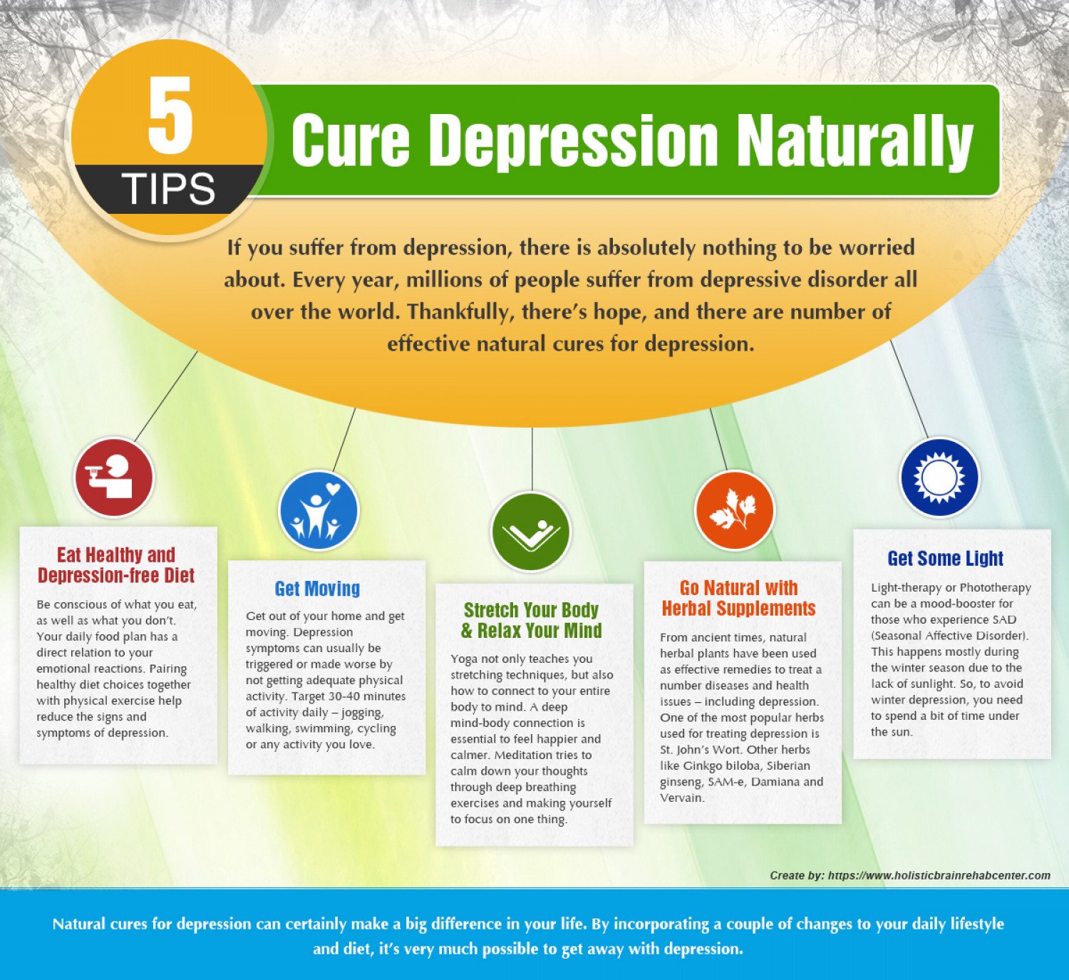 5 Tips to Cure Depression Naturally