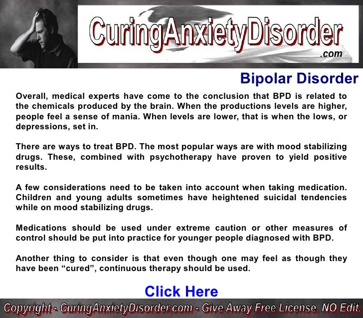 Bipolar Disorder Curing Anxiety Disorder