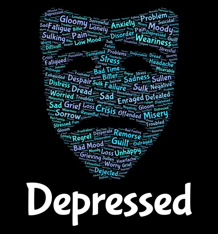 Depressed Word Means Despair Words And Text