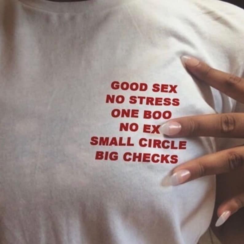 Good Sex No Stress One Boo No Ex Small Circle Big Checks