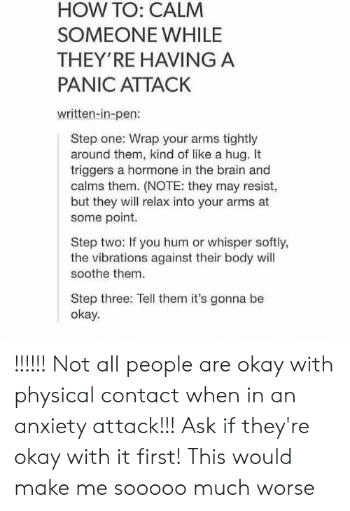 How To Calm Someone While They Re Having A Panic Attack