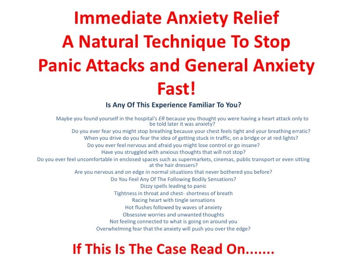 How To Get Rid Of Anxiety Attacks Quickly