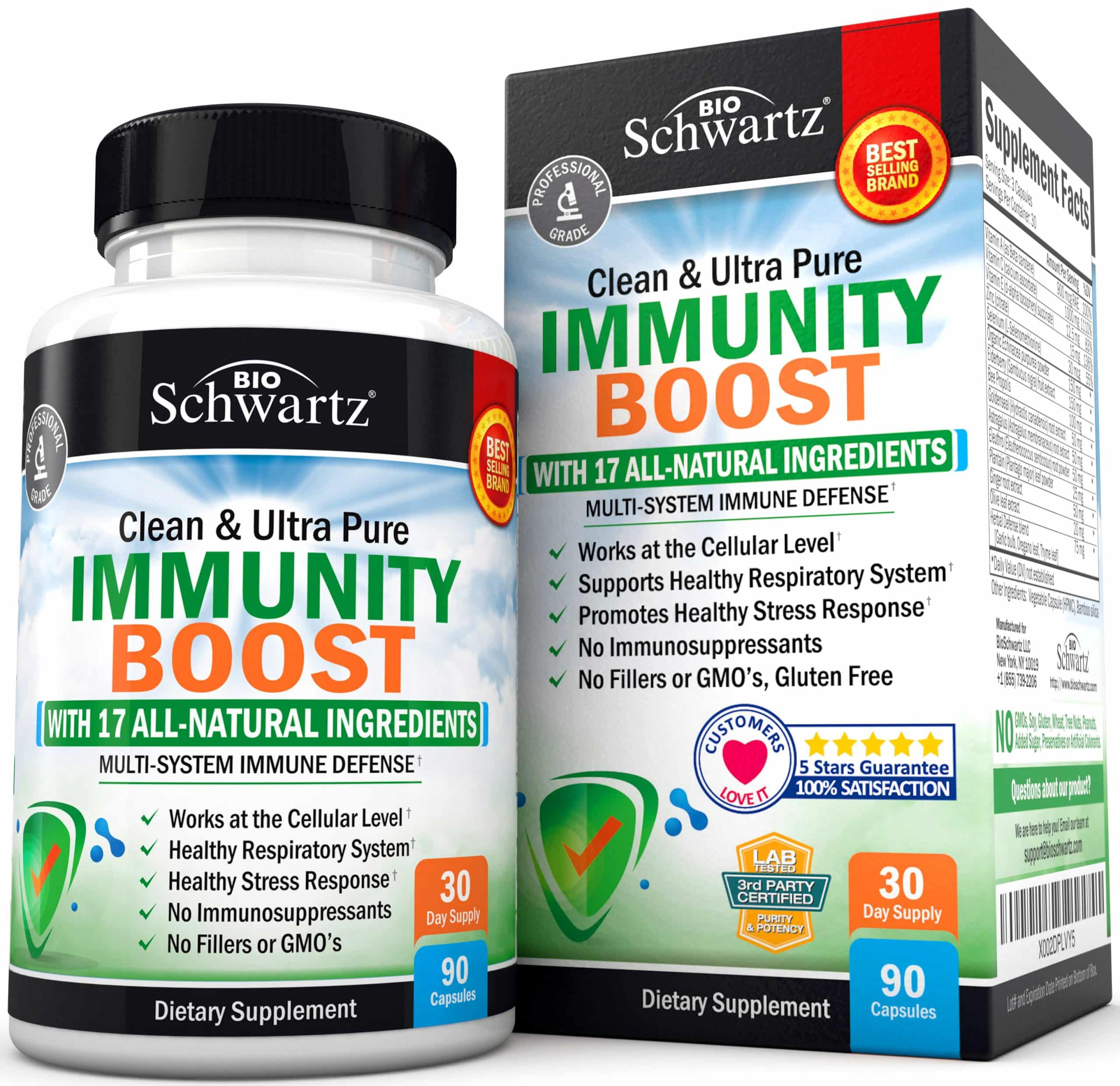 Immunity Boost Supplement with Elderberry, Vitamin A, Echinacea &  Zinc ...