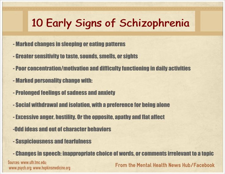Psychology Infographic : 10 Early Signs of Schizophrenia # ...