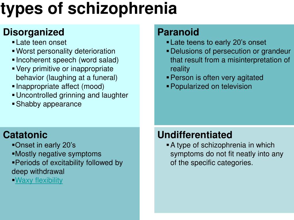 Schizophrenia Types
