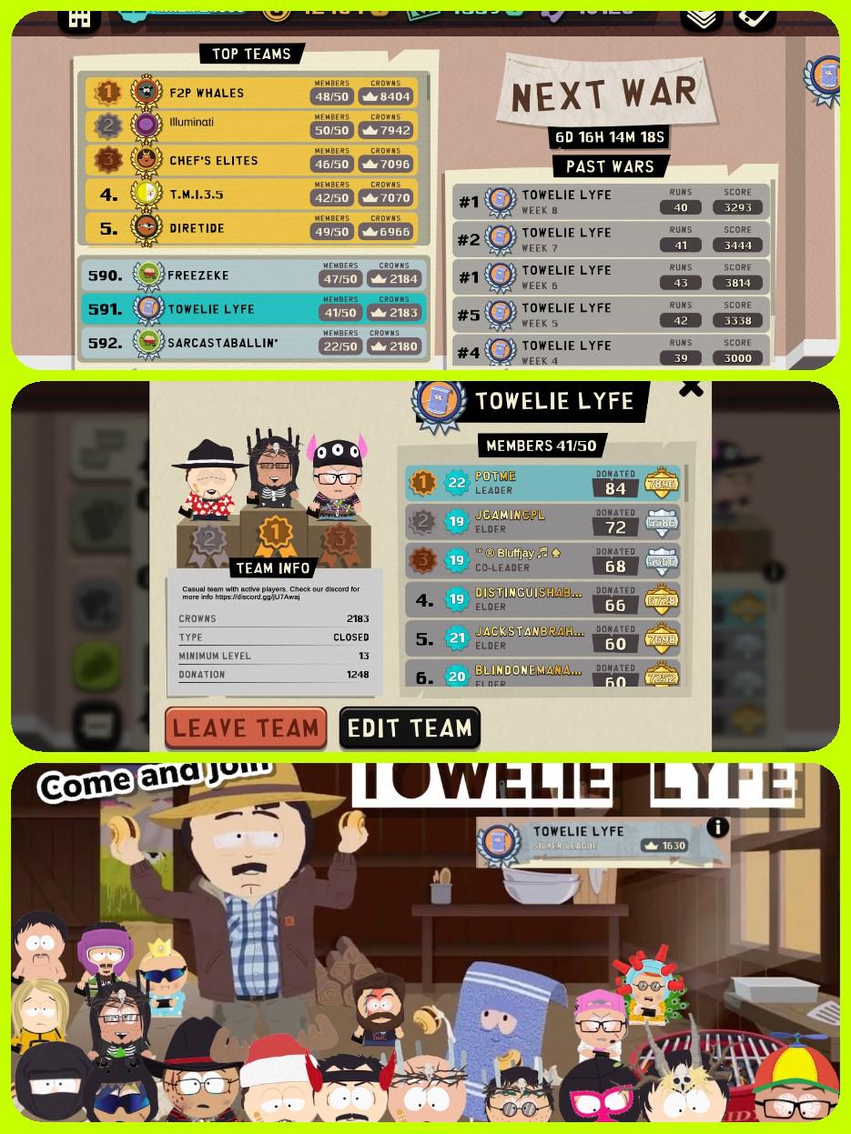 Towelie lyfe is a definition of a relaxed team with ...