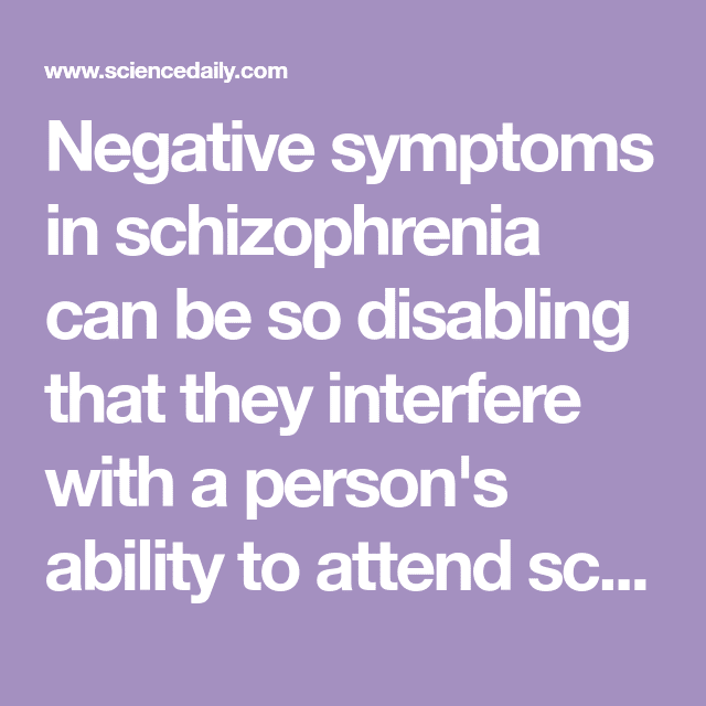 What Is Schizophrenia Negative Symptoms